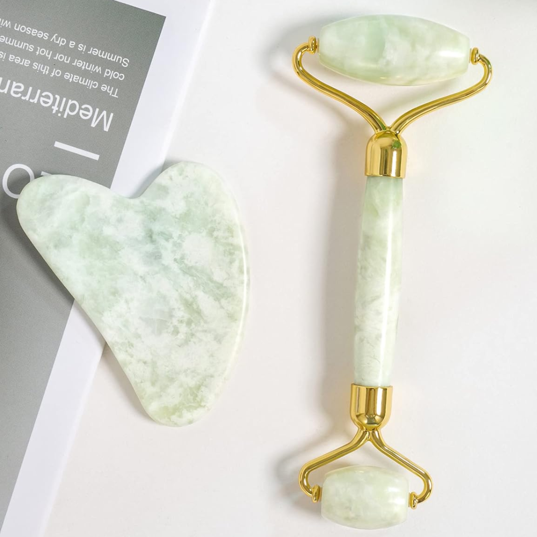 Instant Glow Gua Sha & Jade Roller Set