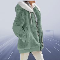 Casual Fleece-Weste mit Kapuze - Elena