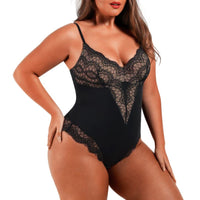 Lorrine V-Ausschnitt Spitzen-Bodysuit