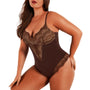 Lorrine V-Ausschnitt Spitzen-Bodysuit