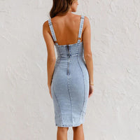 Naomi Jeans-Split-Kleid