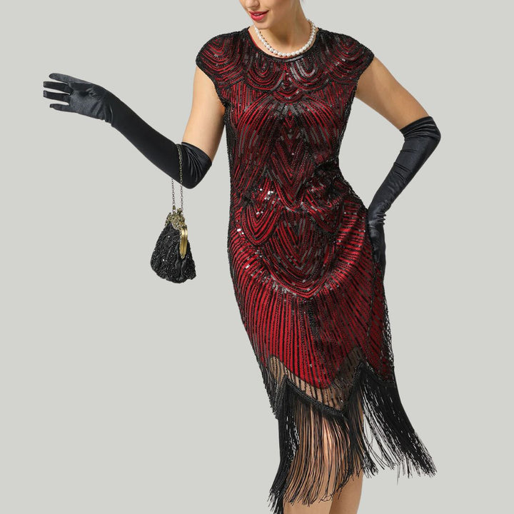 Carmi 1920er Gatsby-Stil Glitzerkleid