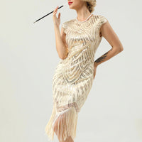 Carmi 1920er Gatsby-Stil Glitzerkleid