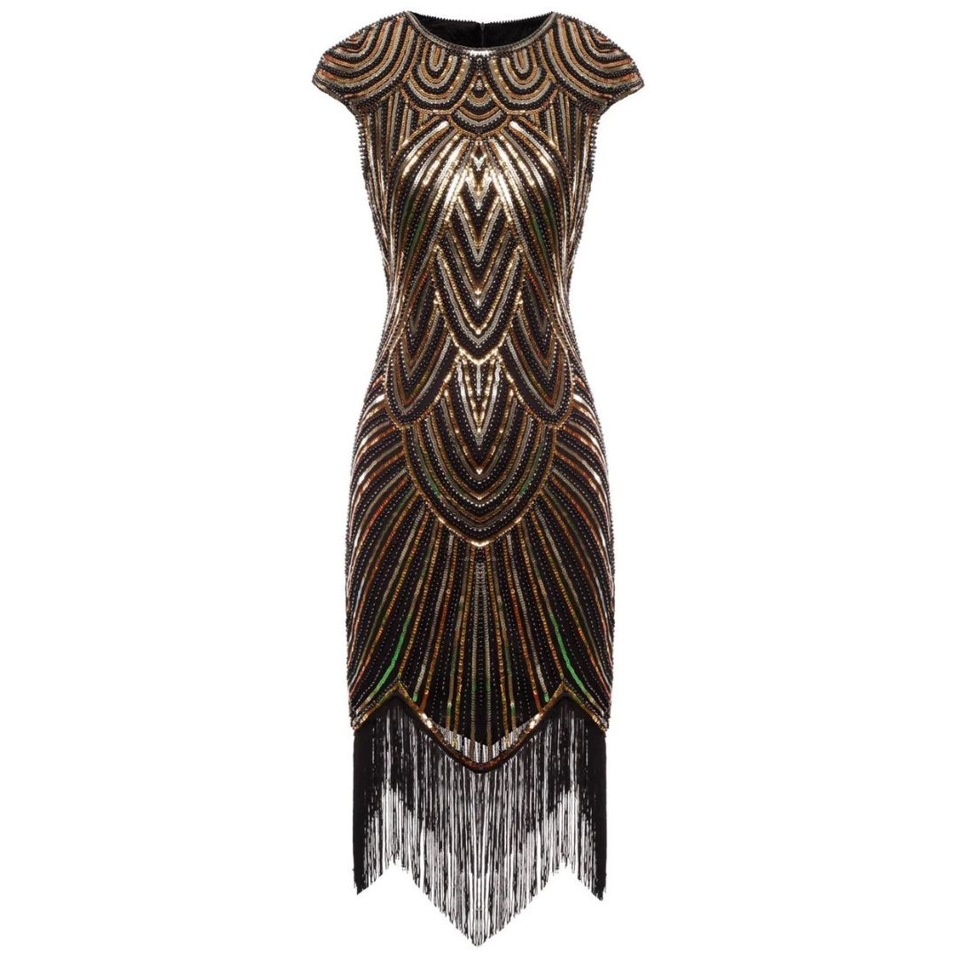 Carmi 1920er Gatsby-Stil Glitzerkleid