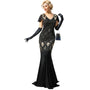 Charice Lange Jahre 20er Flapper-Kleid mit Pailletten