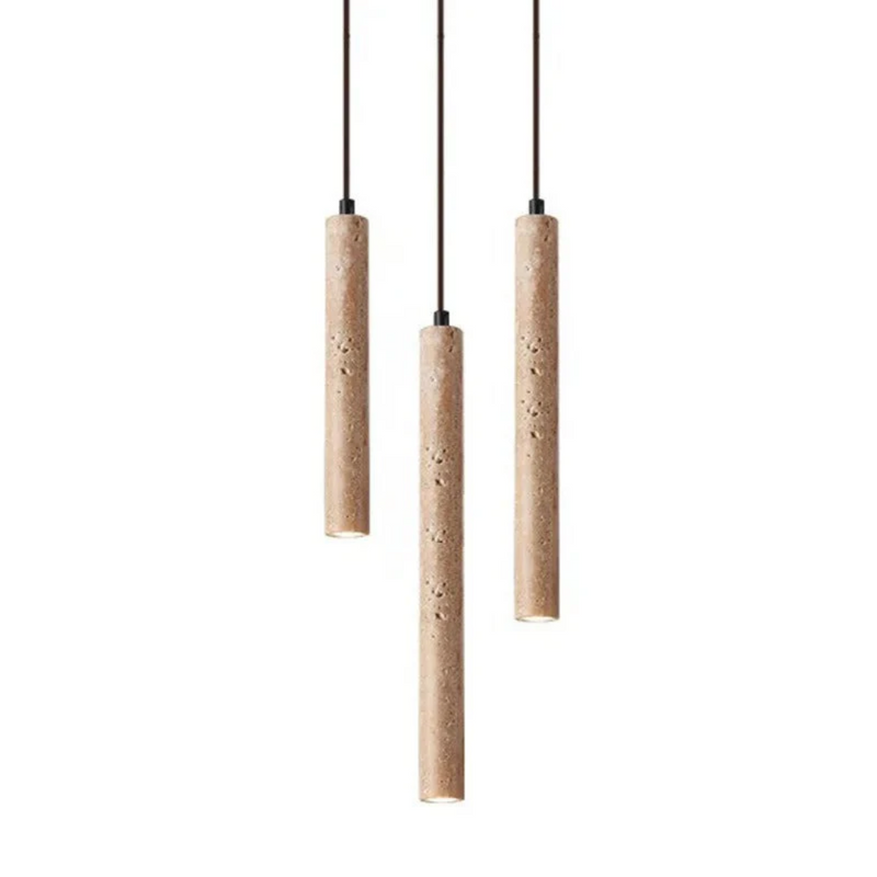 Minimalistische Travertin Wabi-Sabi Stil LED Kronleuchter - LumoLine