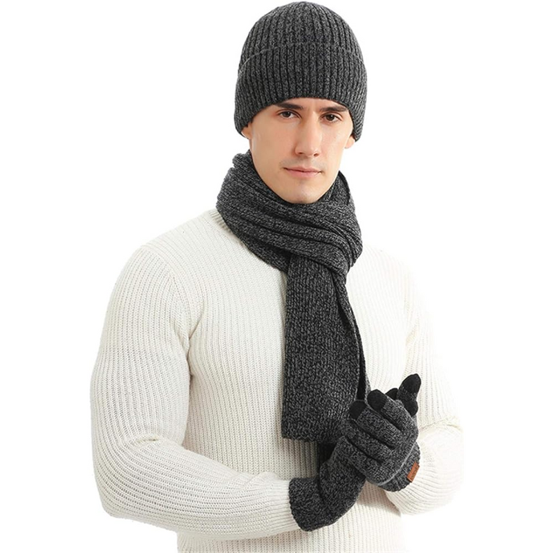 Herren Winter Beanie- & Handschuh-Set – Victor