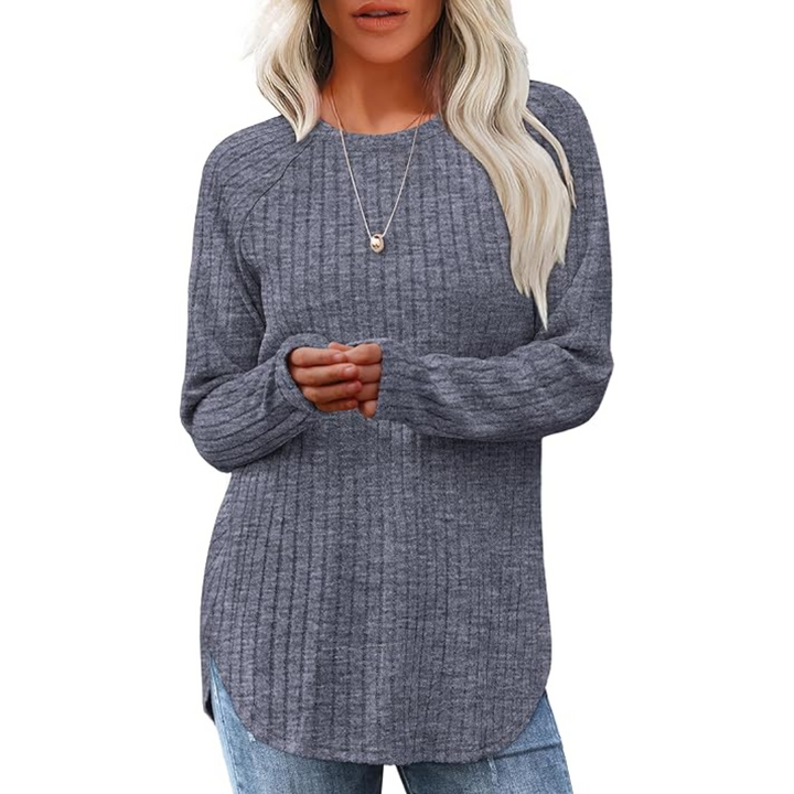 Loose Fit Crew Neck Sweater Tunika – Barbara