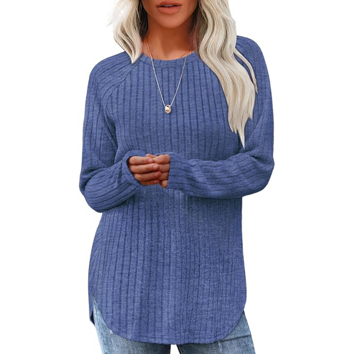 Loose Fit Crew Neck Sweater Tunika – Barbara