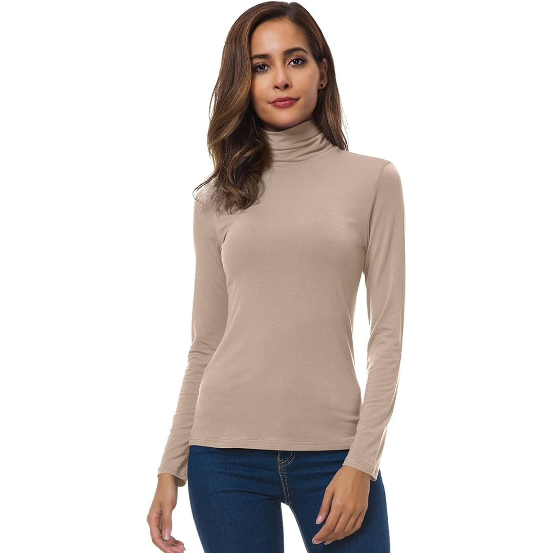 Slim Fit Damen Rollkragenpullover - Petra