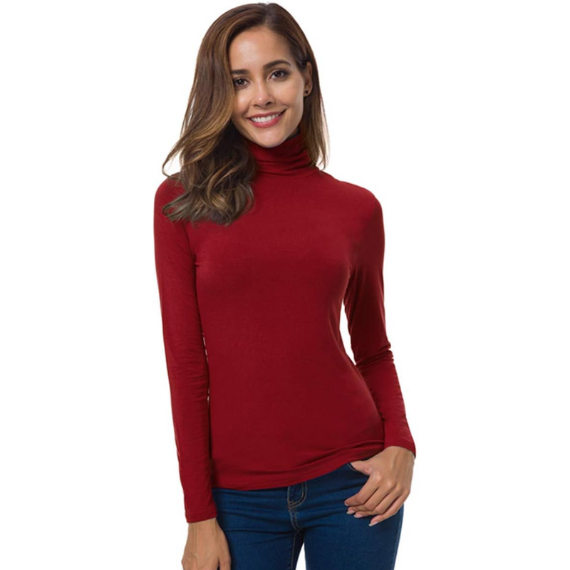 Slim Fit Damen Rollkragenpullover - Petra