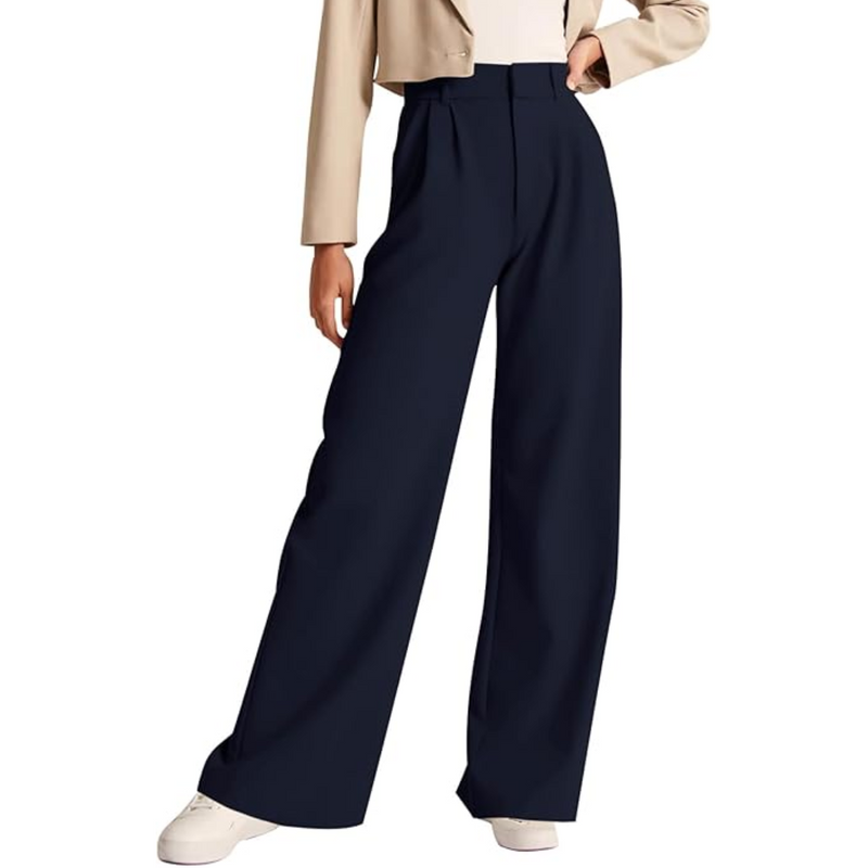 Hoch Taillierte Business Casual Hose mit Taschen – Katja