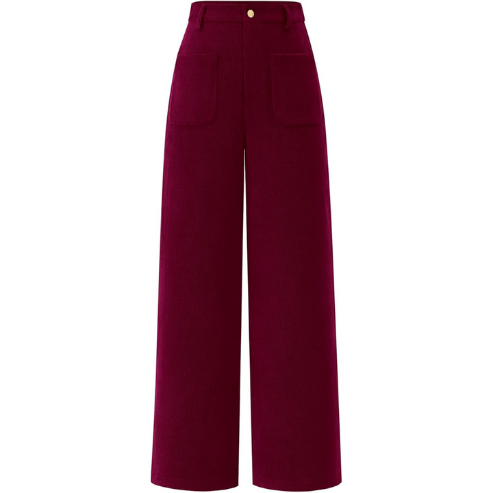 Casual Weite Palazzo-Hose mit Hohem Bund und Taschen – Clarissa