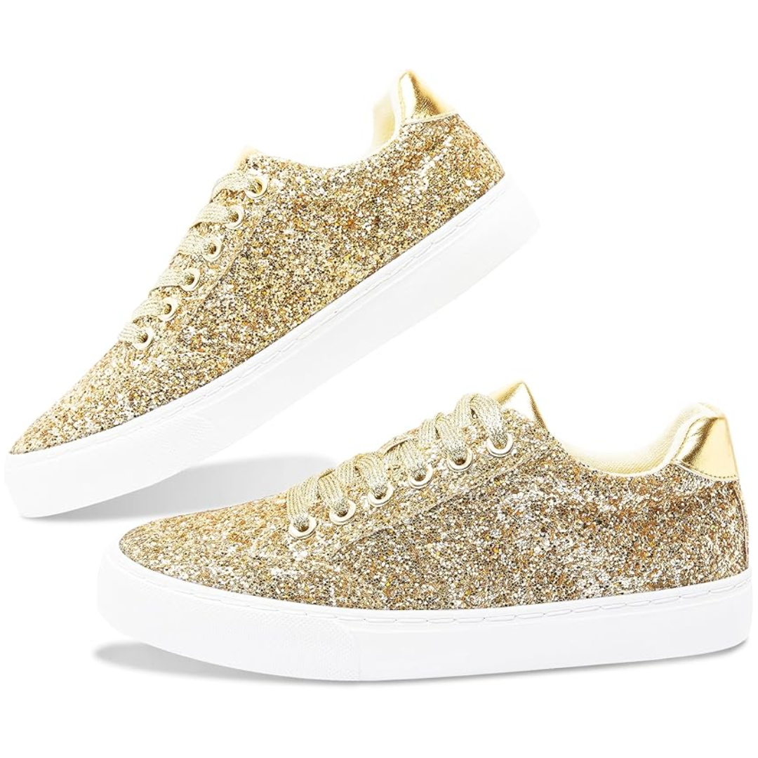 Glitzernde Funkelnde Schnürsneaker – Anna