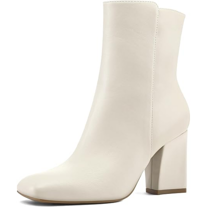 Casual Chunky Block Heel Ankle Boots – Jamie