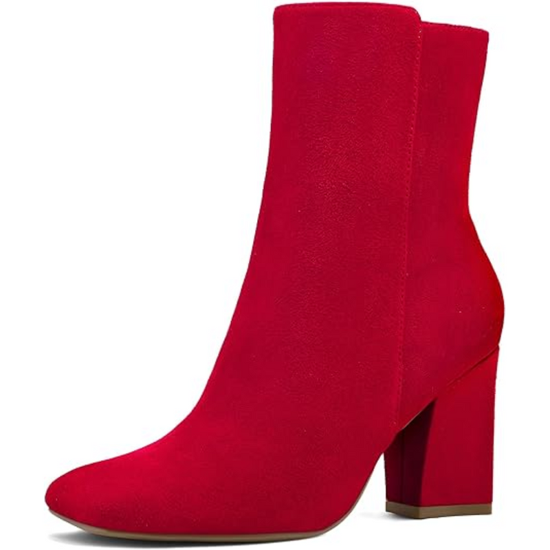 Casual Chunky Block Heel Ankle Boots – Jamie