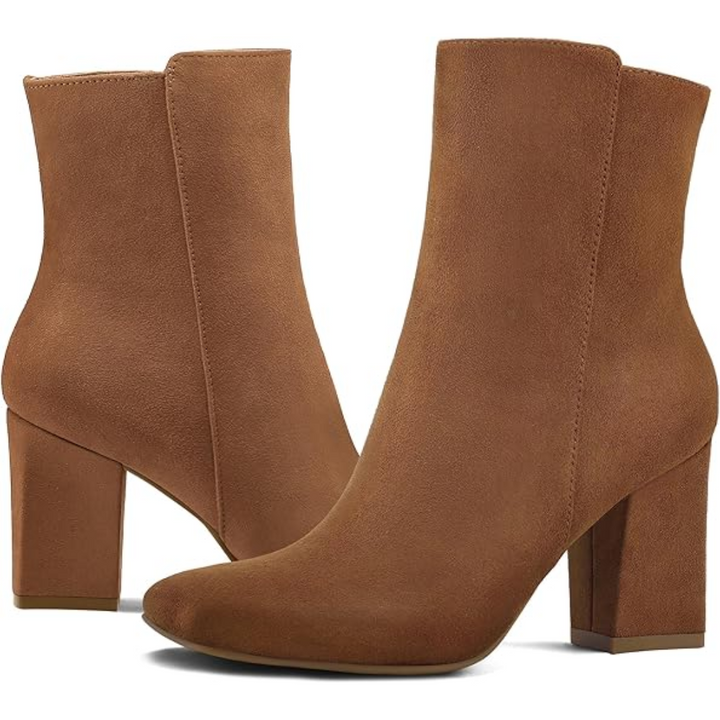 Casual Chunky Block Heel Ankle Boots – Jamie