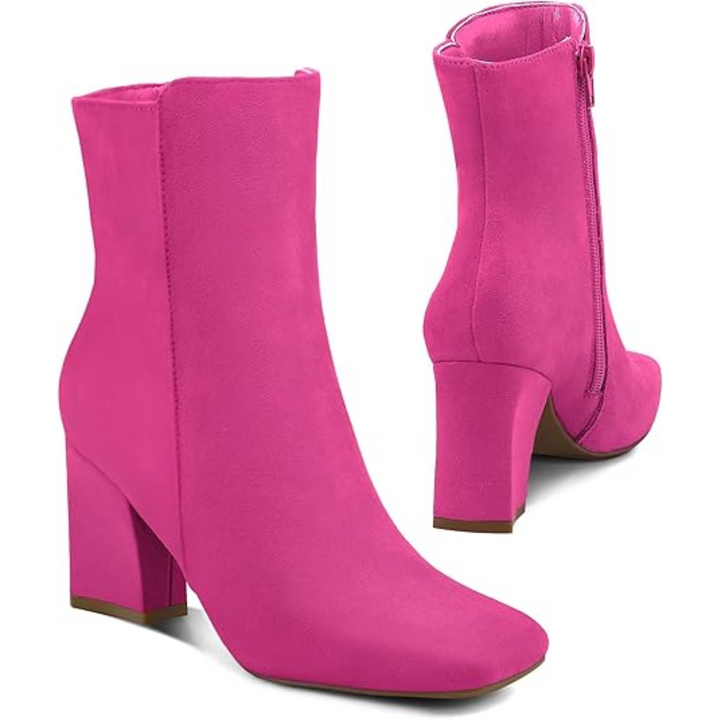 Casual Chunky Block Heel Ankle Boots – Jamie