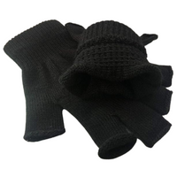 2er-Pack Winter-Strickhandschuhe ohne Finger – WarmFlex-Set