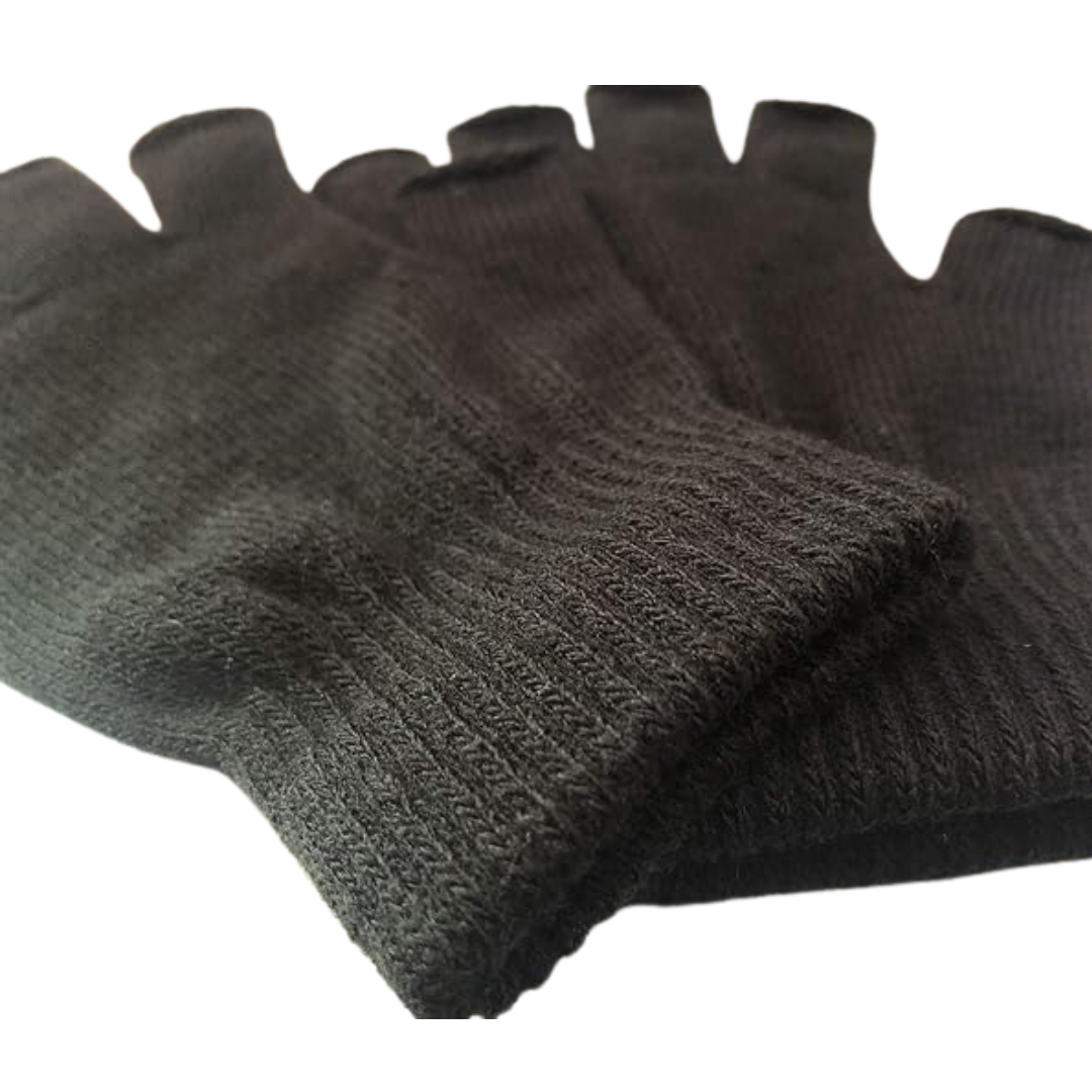 2er-Pack Winter-Strickhandschuhe ohne Finger – WarmFlex-Set