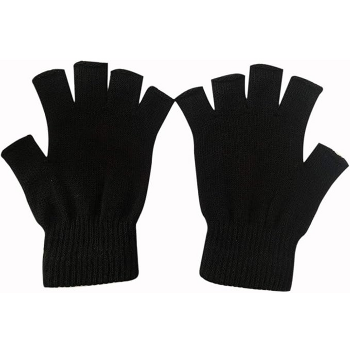 2er-Pack Winter-Strickhandschuhe ohne Finger – WarmFlex-Set