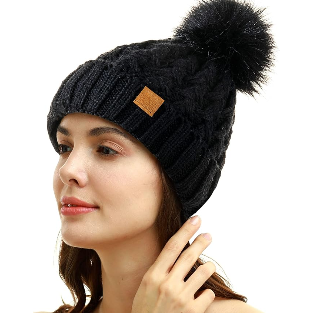 Bequeme Winter-Pompon-Beanie – Yvonne