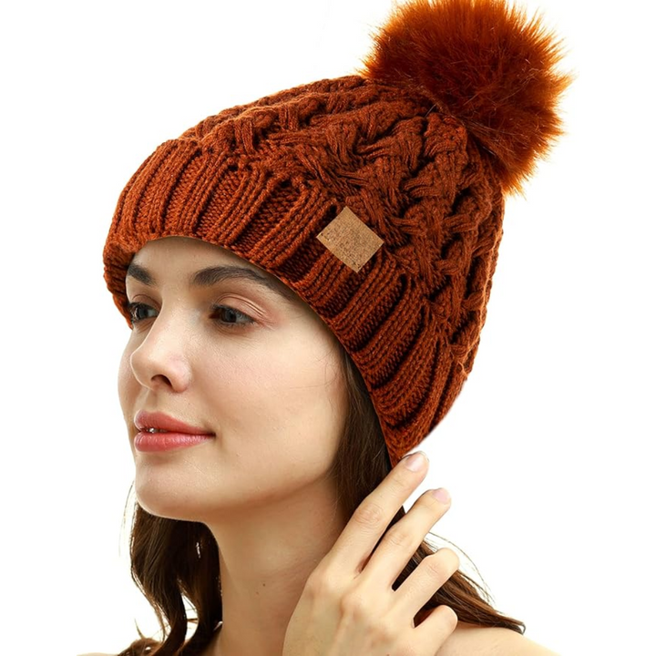 Bequeme Winter-Pompon-Beanie – Yvonne