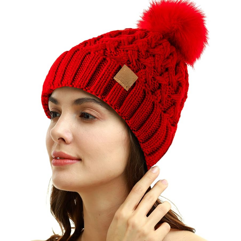 Bequeme Winter-Pompon-Beanie – Yvonne