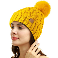 Bequeme Winter-Pompon-Beanie – Yvonne