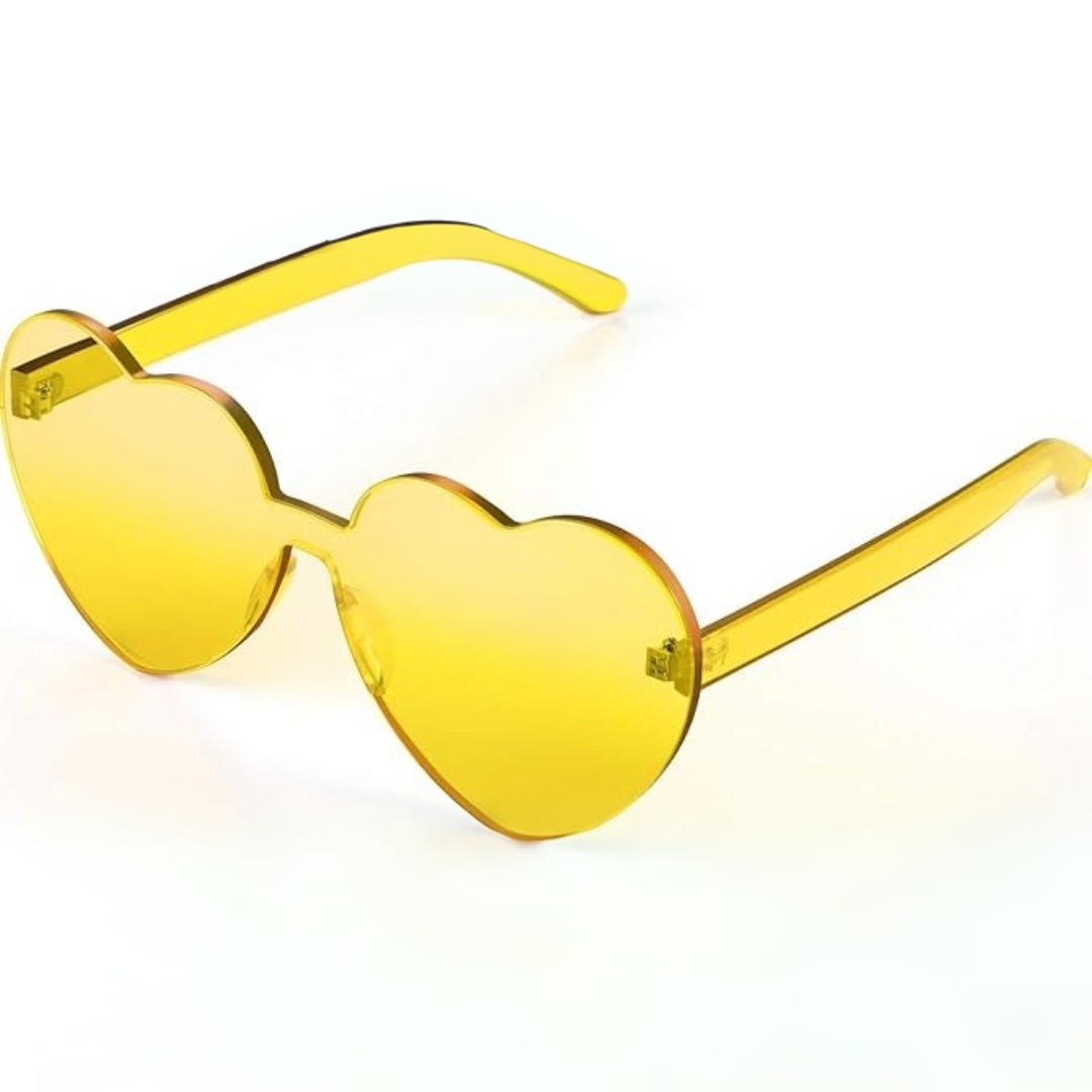 Randlose Herzförmige Transparente Sonnenbrille - Cora