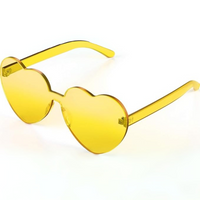 Randlose Herzförmige Transparente Sonnenbrille - Cora