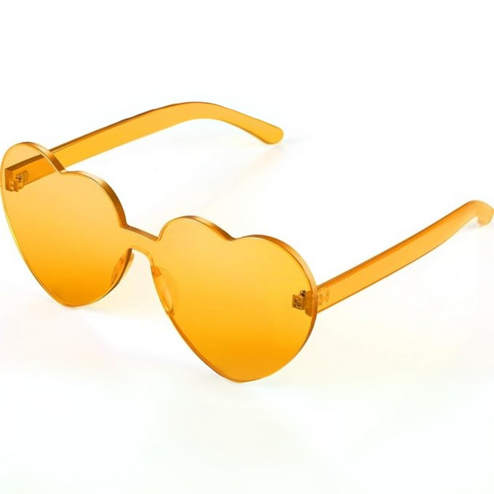 Randlose Herzförmige Transparente Sonnenbrille - Cora