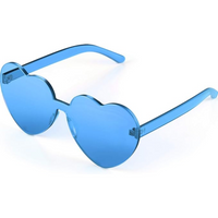 Randlose Herzförmige Transparente Sonnenbrille - Cora