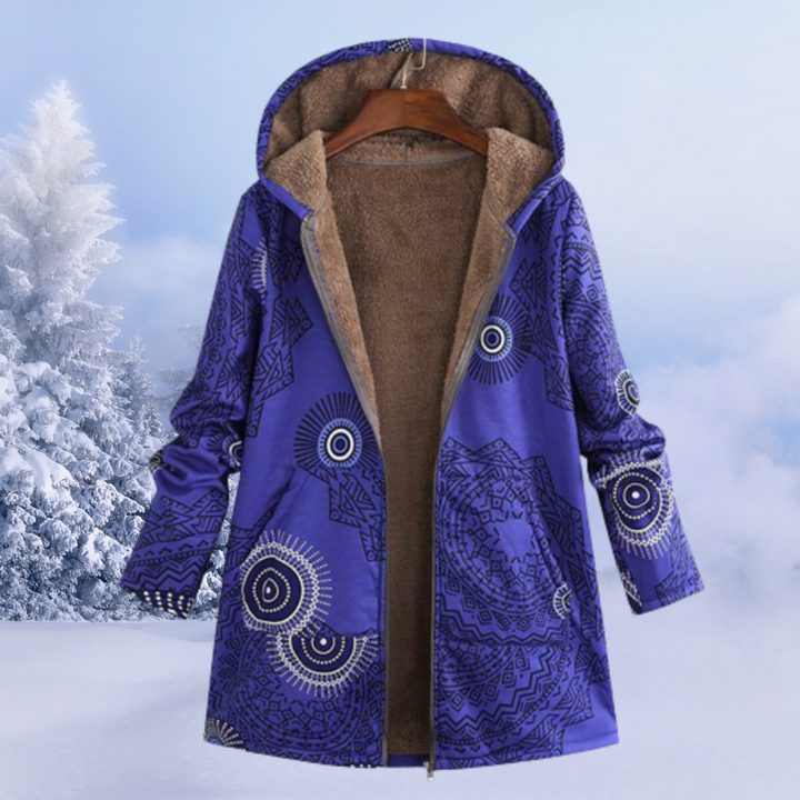 Komfortable Damen Winterjacke mit Blumenprint – Ivy