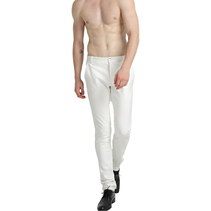 Herren Tapered Kunstleder-Bikerhose – Bernard