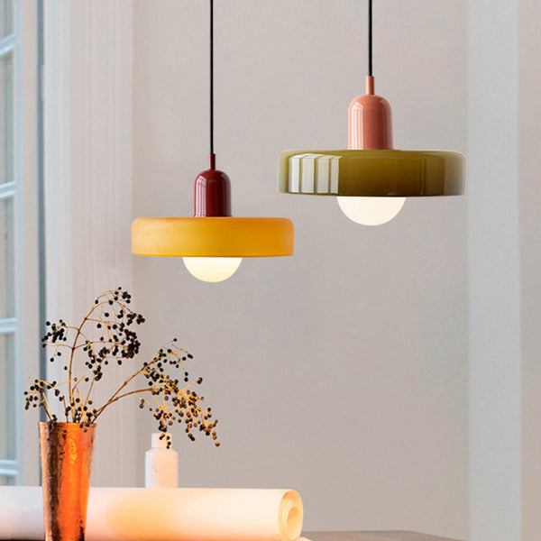 Kleurrijke Hanglamp in Bauhaus-stijl - StiloGlas