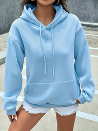 Weicher Plüsch Pullover Hoodie mit Kapuze für Damen - Lila