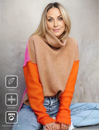 Eindrucksvoller Color Block Strickpullover - AutumnVibe