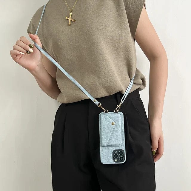 Lederne Crossbody-Handyhülle - Urban Chic