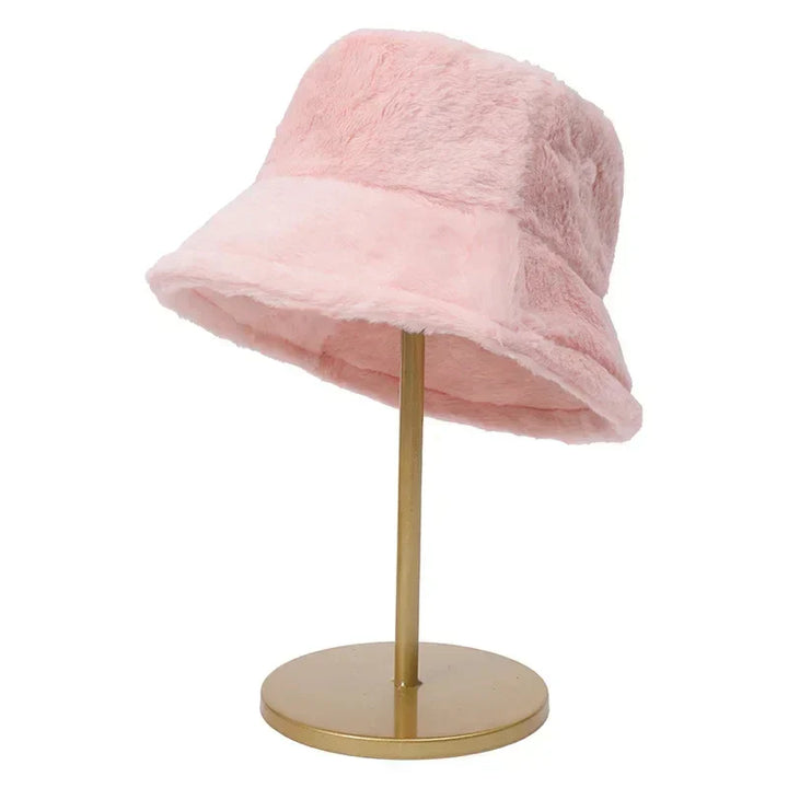 Warme Herfst Bucket Hat van Konijnenbont voor Dames - Lorna