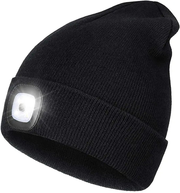 Warme LED-Beanie-Mütze mit Licht - Robin