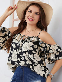 Plus Size Schulterfreie Bluse