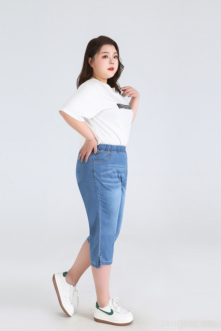 Sommer High-Waisted Shorts in Plus Size