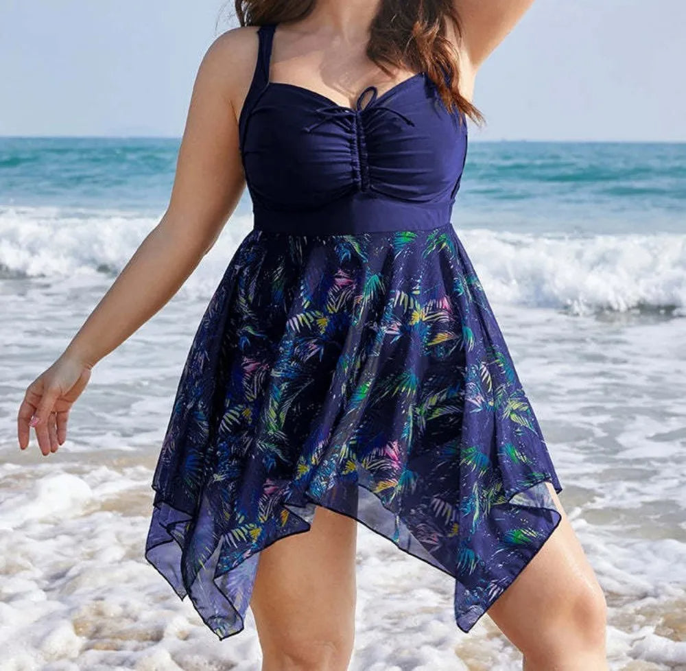 Plus Size Bauchkontrolle Strandkleid