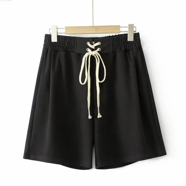 Shorts mit Kordelzug in der Taille in Übergröße