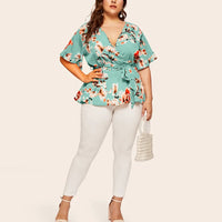 Plus Size Elegante Chiffon Bluse