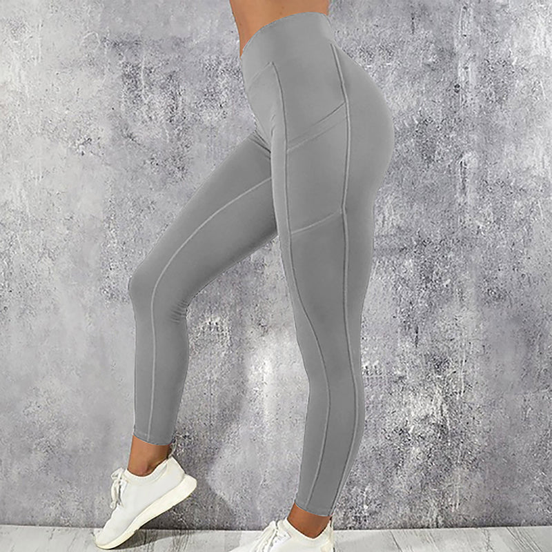 Yoga-Leggings mit hoher Taille und Tasche in Plus Size