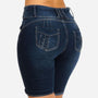 Plus Size Curve-Hugger Denim-Shorts