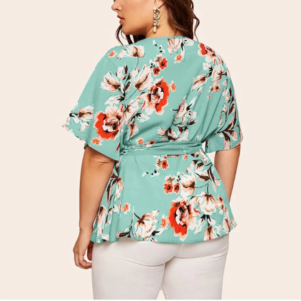 Plus Size Elegante Chiffon Bluse