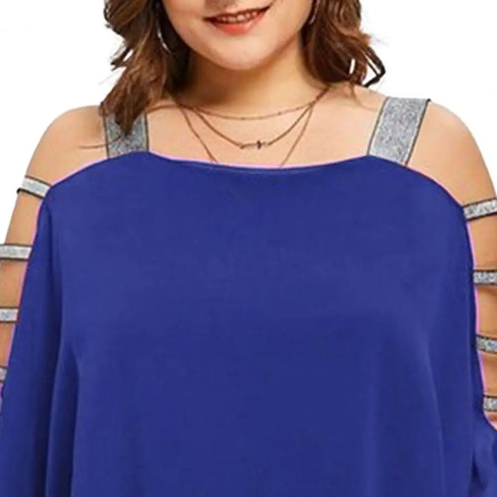 Plus Size Bootausschnitt Batwing Casual Tee